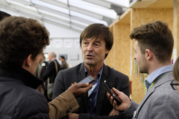 Nicolas Hulot, répondant aux questions dans les espaces Générations climat